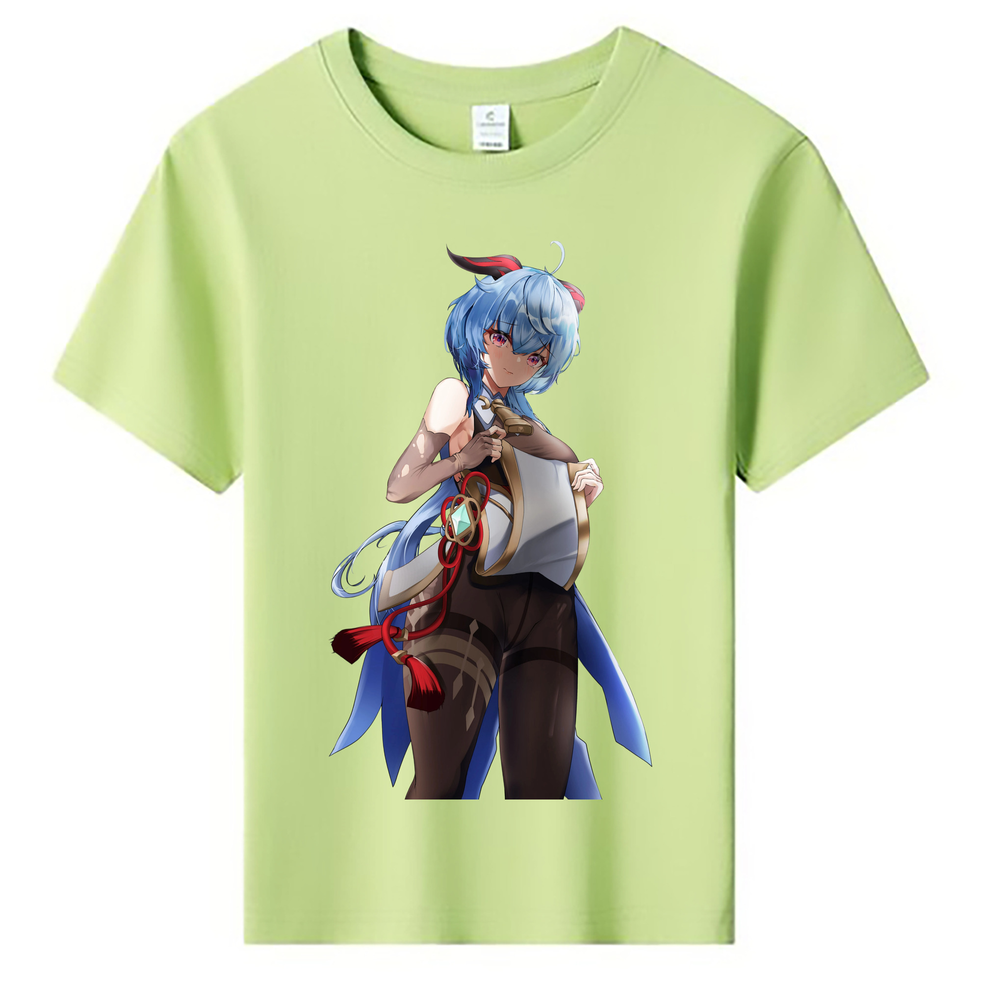 げんし神 甘雨 かんう genshin Ganyu 綿100％キッズTシャツ（フロントプリント）